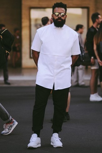 Bellino Short Sleeve Shirt Microdot Buttondown Slim Fit In White