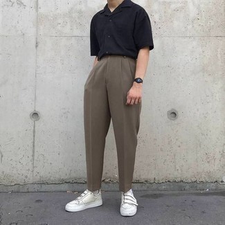 Logo Patch Chino Trousers