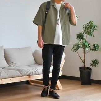 Olive Short Sleeve Shirt Outfits For Men (233 ideas & outfits 