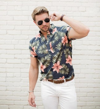 Danny Floral Short Sleeve Button Up Camp Shirt In Black At Nordstrom