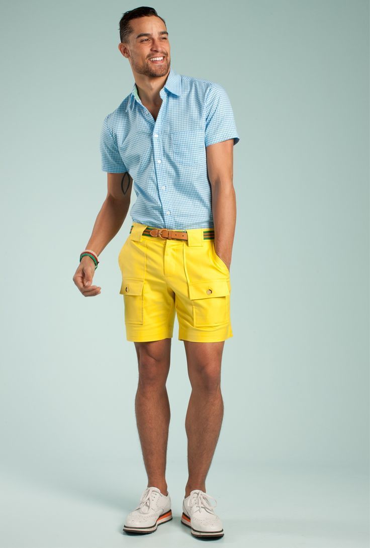 How to Wear Yellow Shorts (24 looks) | Men's Fashion