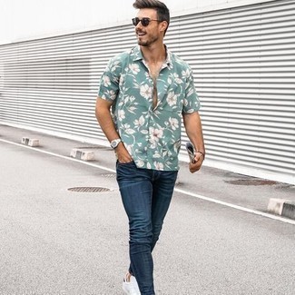 Florax Relaxed Fit Short Sleeve Button Up Shirt In Match Green At Nordstrom