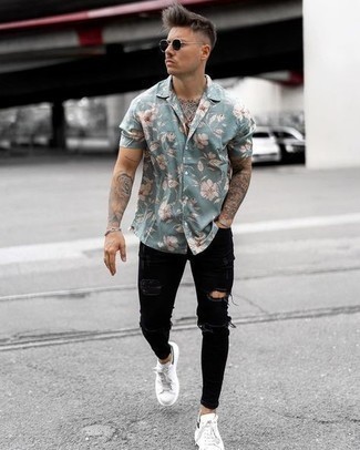 White Shoes with Black Skinny Relaxed Outfits For Men (162 ideas & outfits) | Lookastic