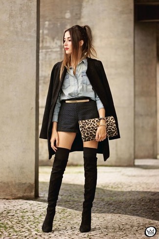 Beige Leopard Suede Clutch Outfits: 