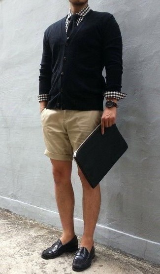 Black Cardigan Summer Outfits For Men: 