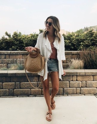 White Open Cardigan Outfits For Women: 