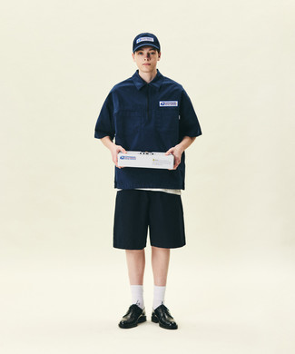 Navy Baseball Cap Outfits For Men: 