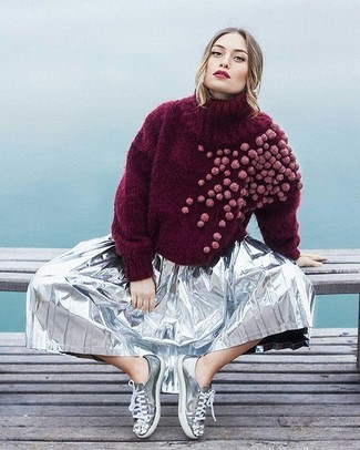 Violet Turtleneck Outfits For Women: 