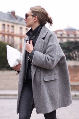 Charcoal Coat Outfits For Women: 