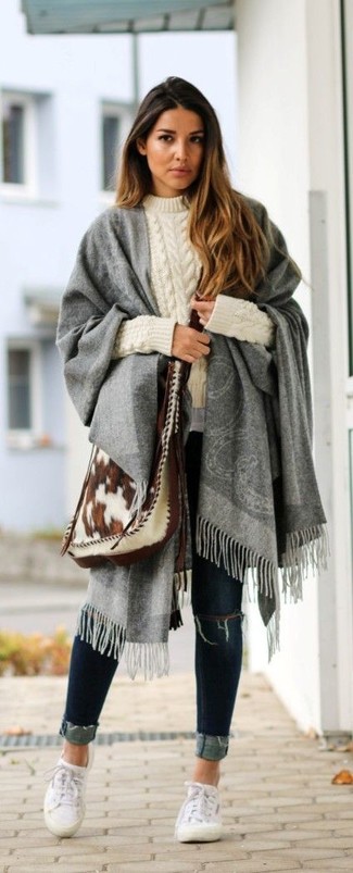 Brown Fur Crossbody Bag Outfits: 