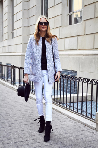 Grey Tweed Jacket Outfits For Women: 