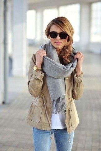 Beige Anorak Outfits For Women: 
