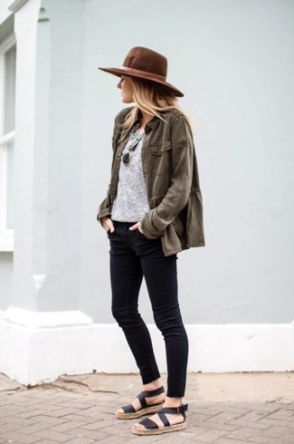 Black Skinny Jeans Outfits: 