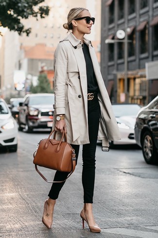 Tobacco Leather Satchel Bag Outfits: 