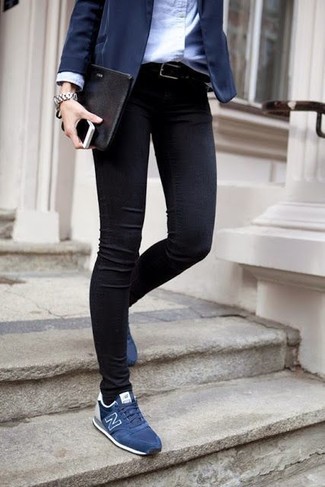 Navy Blazer Outfits For Women: 