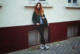 Olive Bomber Jacket Outfits For Women: 