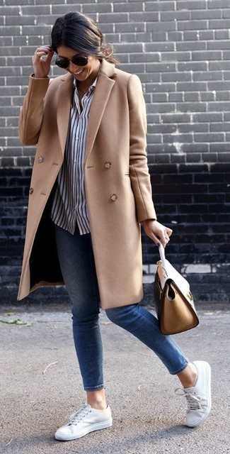 Tan Leather Satchel Bag Chill Weather Outfits: 
