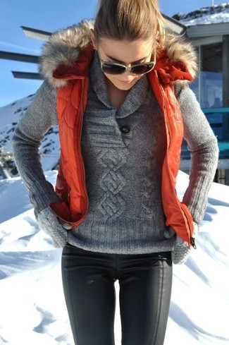 Red Gilet Outfits For Women: 