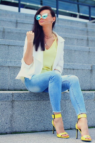 Yellow Tank Outfits For Women: 