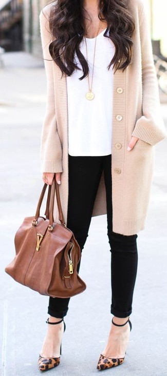 Beige Cardigan Outfits For Women: 