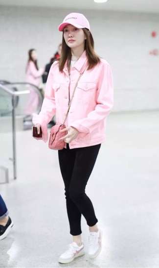 Hot Pink Cap Outfits For Women: 