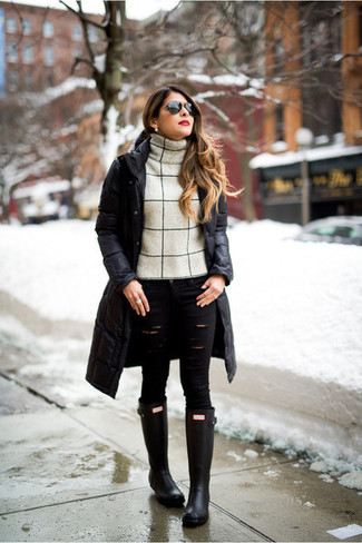 Black Rain Boots Outfits For Women: 