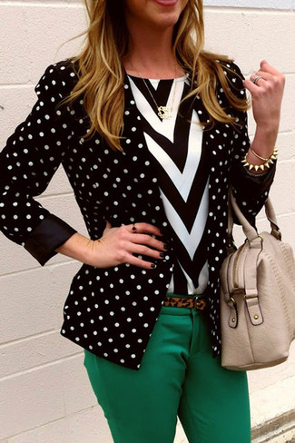 Green Skinny Pants Outfits: 