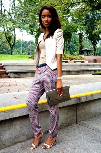 Silver Leather Clutch Outfits: 