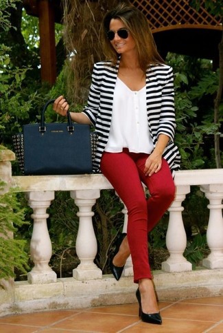 Navy Suede Tote Bag Outfits: 