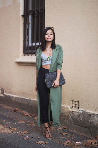 Grey Cropped Top Outfits: 