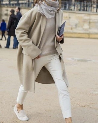 Beige Suede Loafers Outfits For Women: 