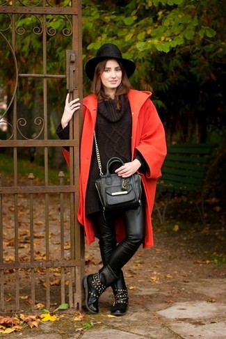 Black Knit Oversized Sweater Outfits: 