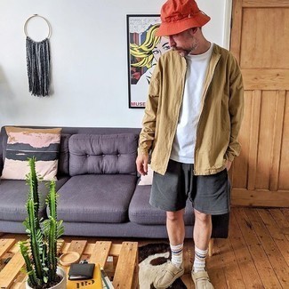 Mustard Bucket Hat Outfits For Men: 