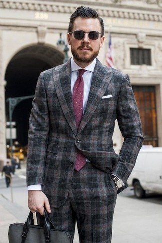 How to Wear a Charcoal Plaid Suit (29 looks) | Men's Fashion