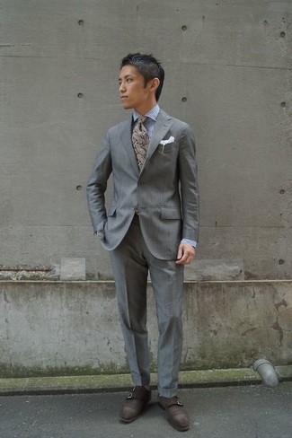 Graham Two Button Side Vent Herringbone Suit