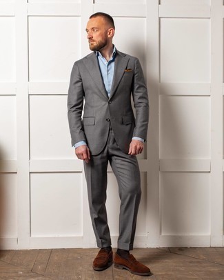 Slim Fit Charcoal Basketweave Suit