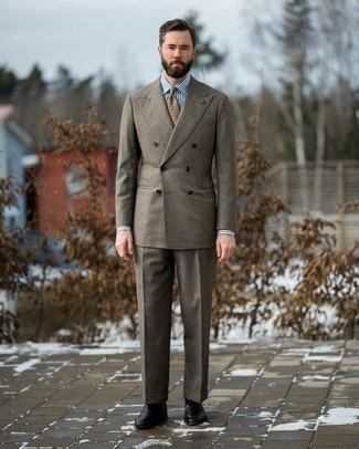 Traditional Two Piece Suit Brown