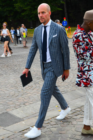 Striped Single Breasted Suit