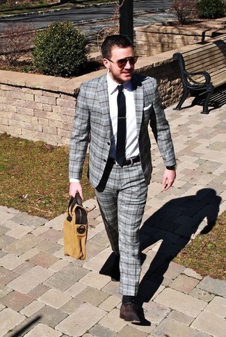 Grey Prince Of Wales Check Suit