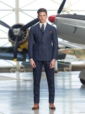 Modern Fit Travel Tailoring Check Wool Suit