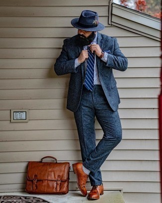 Milano Classic Fit Wool Suit In Nvy Strp At Nordstrom