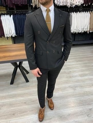 Wool Slim Fit Pinstripe Suit