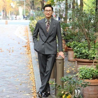 Checkered Long Sleeve Wool Suit