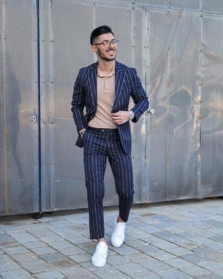 Pinstripe Two Piece Formal Suit
