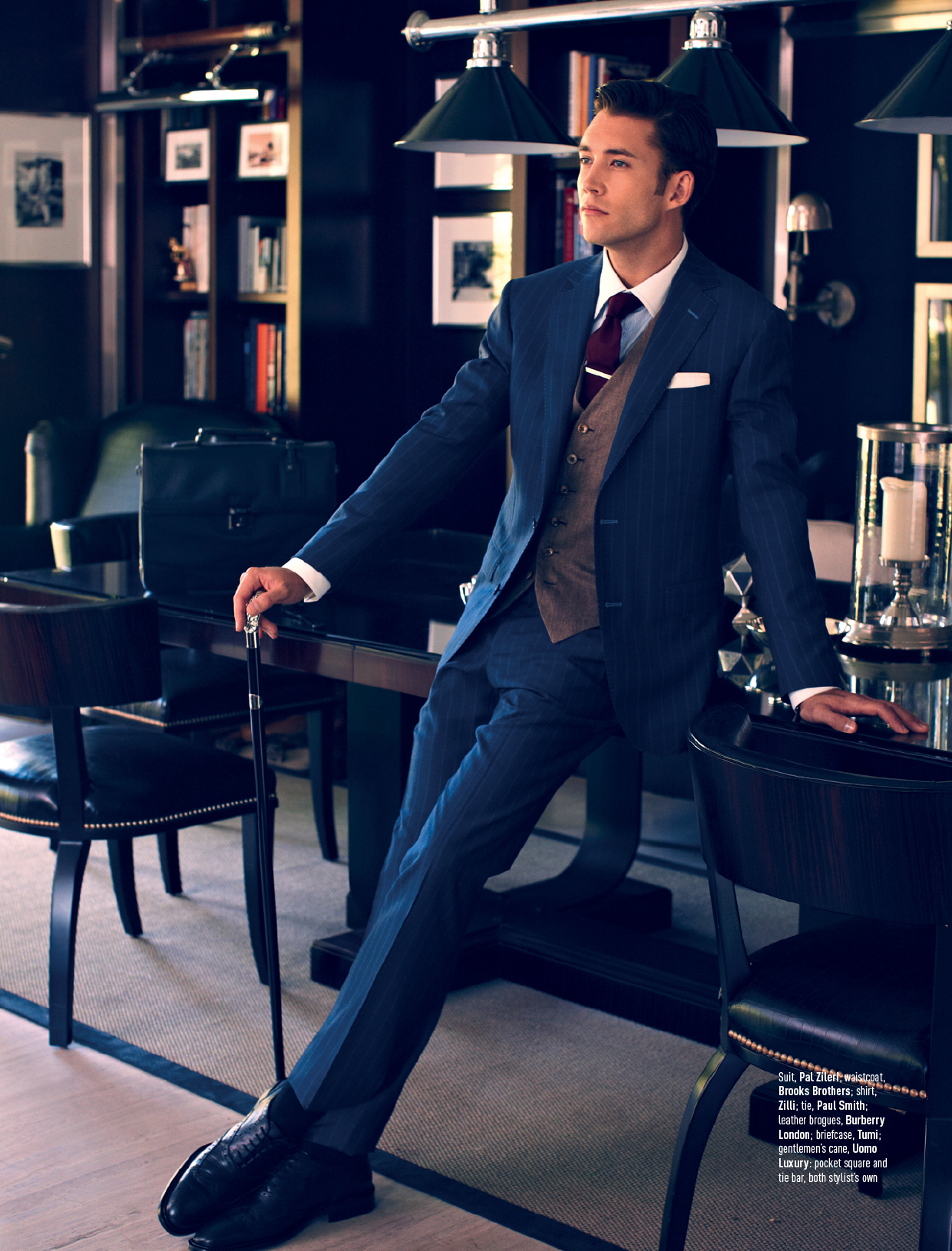 UOMO COLLEZIONI / Blue Pinstripe Suit