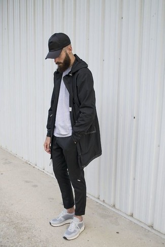 Black Parka Outfits For Men: 