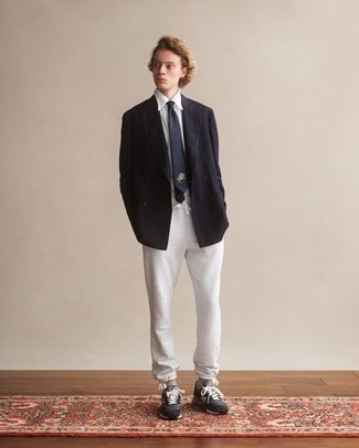 Navy Tie Outfits For Men In Their Teens: 