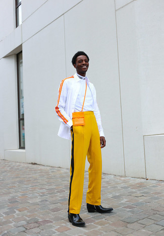 Orange Canvas Messenger Bag Outfits: 