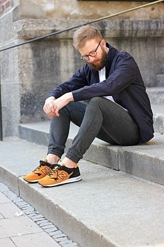 Mustard Athletic Shoes Outfits For Men: 