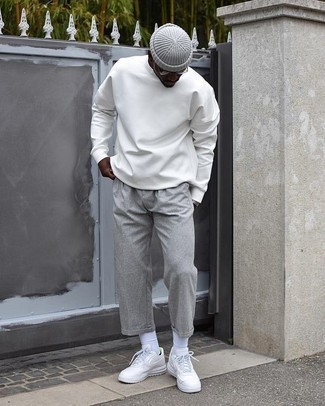 White Diag Sweatshirt